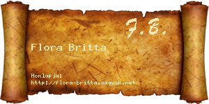 Flora Britta névjegykártya